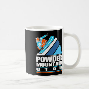 Powder Mountain Utah - Vintage Snowboarder Coffee Mug