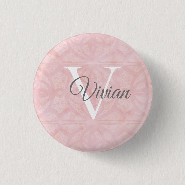 Powder Pink 3 Cm Round Badge (Front)