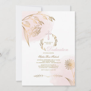 Powder Pink Religious Invitation