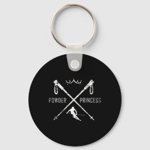 Powder Princess Ski Shirt  Key Ring