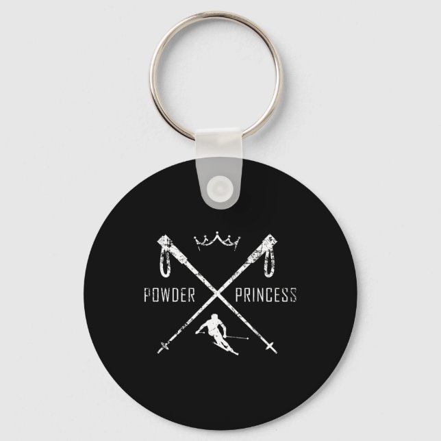 Powder Princess Ski Shirt  Key Ring (Front)