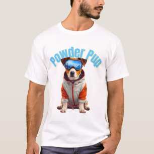 Powder Pup Jack Russell Terrier Ski Dog T-Shirt