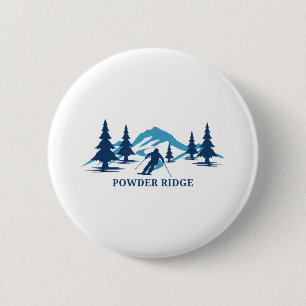 Powder Ridge Minnesota Ski Resort Skiing Skier _1 6 Cm Round Badge