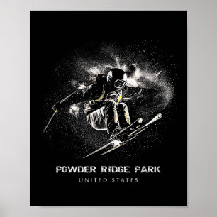Powder Ridge Park United States Ski Skiing Skier Poster