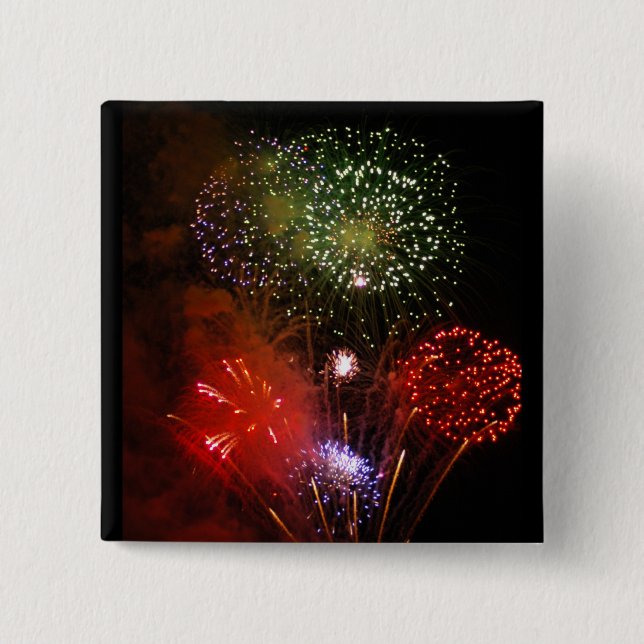 powder sky 15 cm square badge (Front)