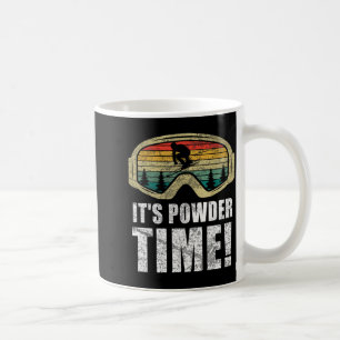 Powder time funny skiing snow freestyle winter top coffee mug