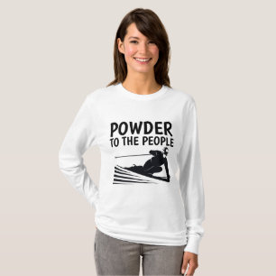 POWDER TO THE PEOPLE, SKIER T-shirts Ski
