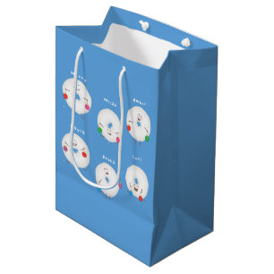 Powdered Sugar Doughnuts Custom Christmas Medium Gift Bag