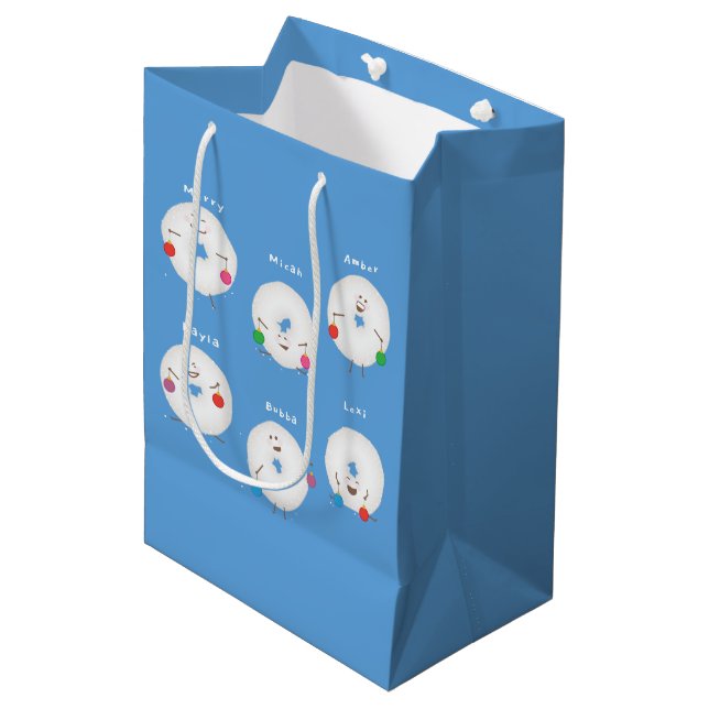 Powdered Sugar Doughnuts Custom Christmas  Medium Gift Bag (Front Angled)