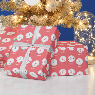 Powdered Sugar Doughnuts Custom Christmas Wrapping Paper