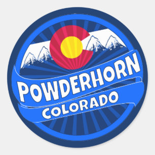 Powderhorn Colorado mountain burst sticker