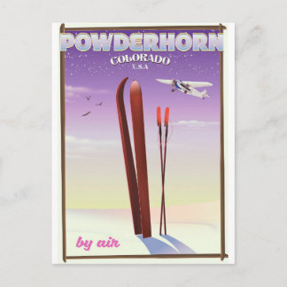 Powderhorn Colorado travel poster Postcard