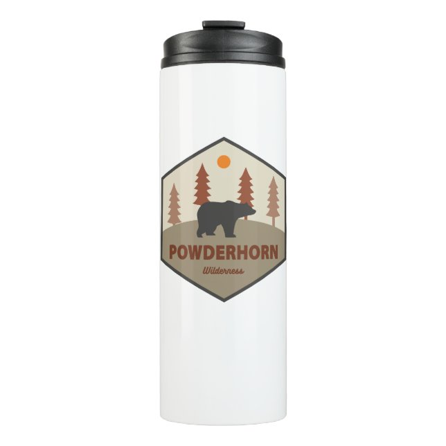Powderhorn Wilderness Colorado Bear Thermal Tumbler (Front)
