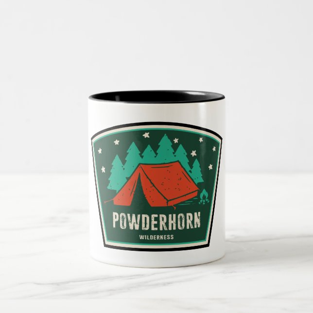 Powderhorn Wilderness Colorado Camping Two-Tone Coffee Mug (Center)