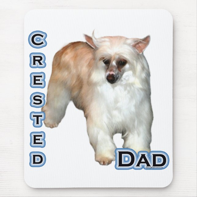 Powderpuff Crested Dad 4 Mouse Mat (Front)
