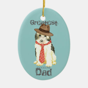 Powderpuff Dad Ceramic Ornament