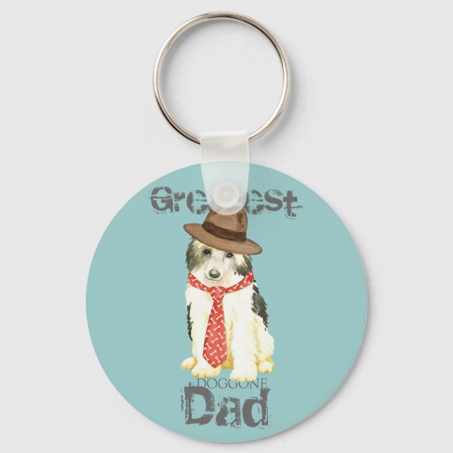 Powderpuff Dad Key Ring (Front)
