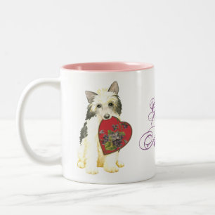 Powderpuff Heart Mum Two-Tone Coffee Mug