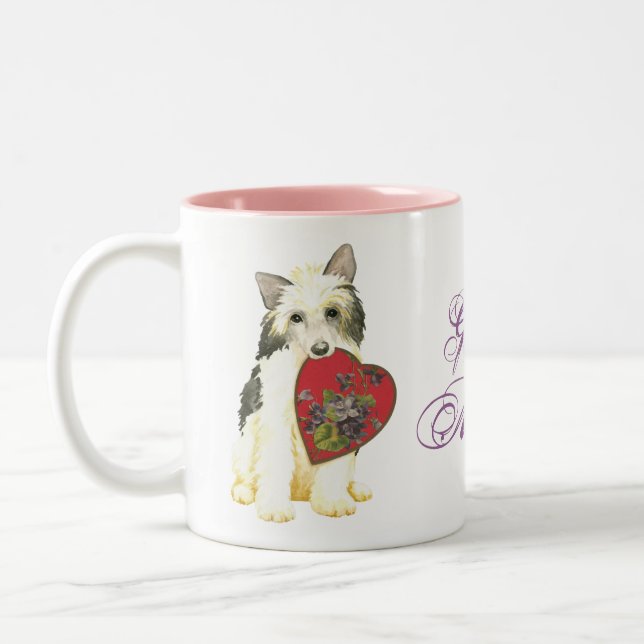 Powderpuff Heart Mum Two-Tone Coffee Mug (Left)
