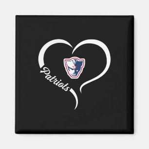 Powdersville Patriots Logo Half Heart Slogan Hs Magnet