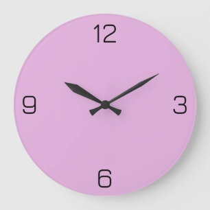 Powdery Violet E6B0DF Colour - Option to Add Name Large Clock
