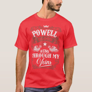 POWELL Blood Runs Through My Veins POWELL Family V T-Shirt