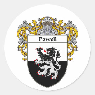 Powell Coat of Arms (Mantled) Classic Round Sticker