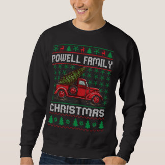 Powell Family Ugly Christmas Sweater Red Truck Fun
