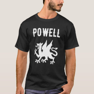 Powell Surname Welsh Family Name Wales Heraldic Dr T-Shirt