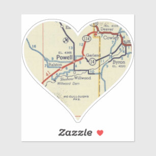 Powell Wyoming Vintage Map