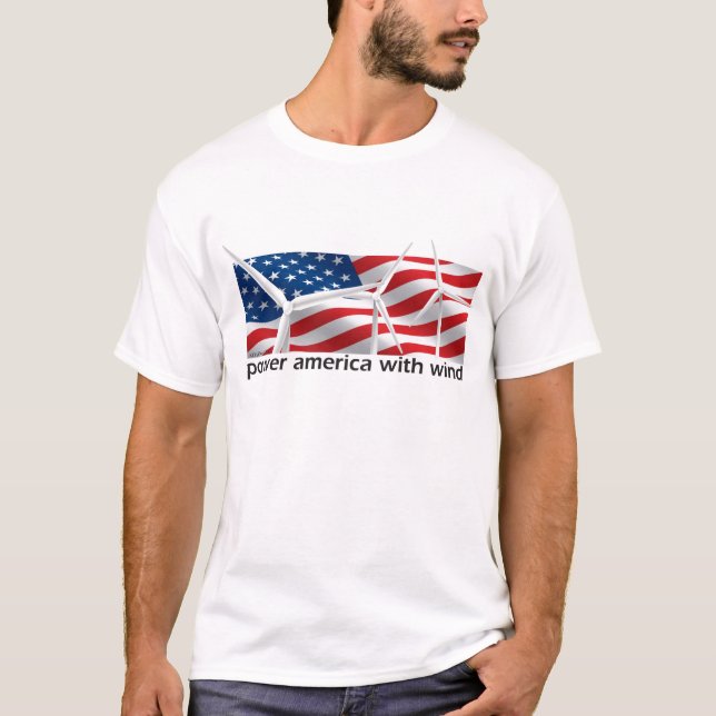 Power America with Wind T-Shirt (Front)
