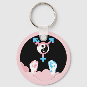 Power and Balance Sun and Moon Transgender Symbol Key Ring