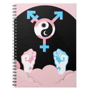 Power and Balance Sun and Moon Transgender Symbol Notebook