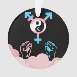 Power and Balance Sun and Moon Transgender Symbol Ornament