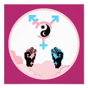 Power and Balance Sun and Moon Transgender Symbol Photo Print