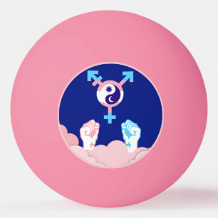 Power and Balance Sun and Moon Transgender Symbol Ping Pong Ball