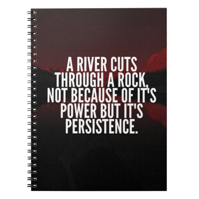 Power and Persistence - Motivational Notebook (Front)