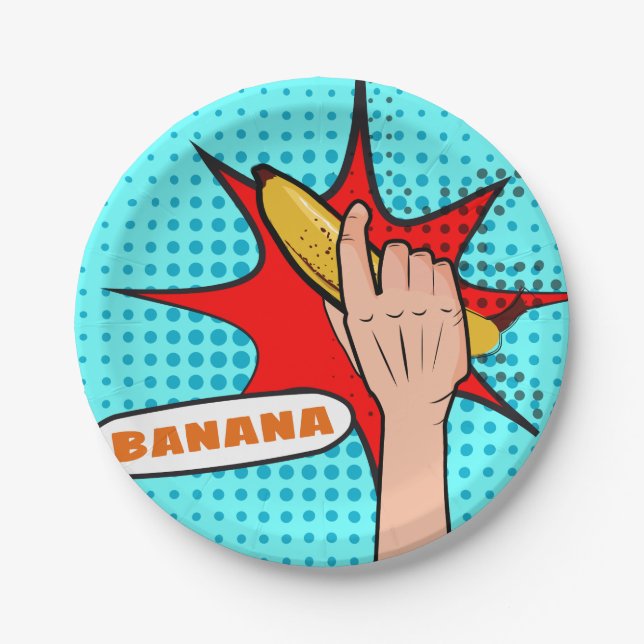 Power Banana Paper Plate (Front)