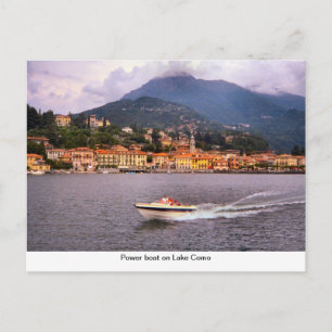 Power boat on Lake Como Postcard