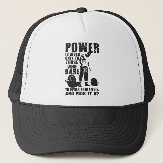 POWER - Bodybuilding Motivational Trucker Hat (Front)