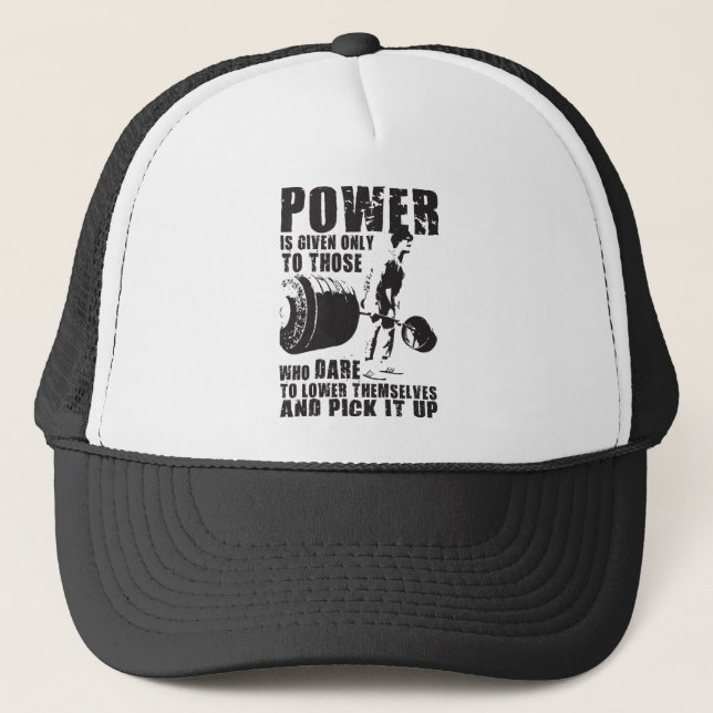 POWER - Bodybuilding Motivational Trucker Hat (Front)