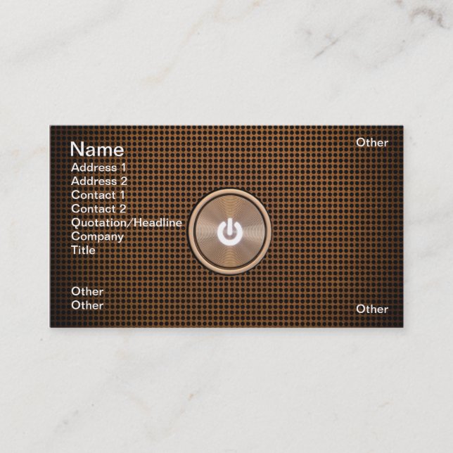 Power button business card (Front)