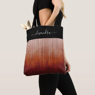 Power Colours rustic ombre personalised striped Tote Bag
