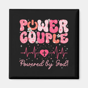 Power Couple Powered By God Heartbeat Valentine Re Magnet
