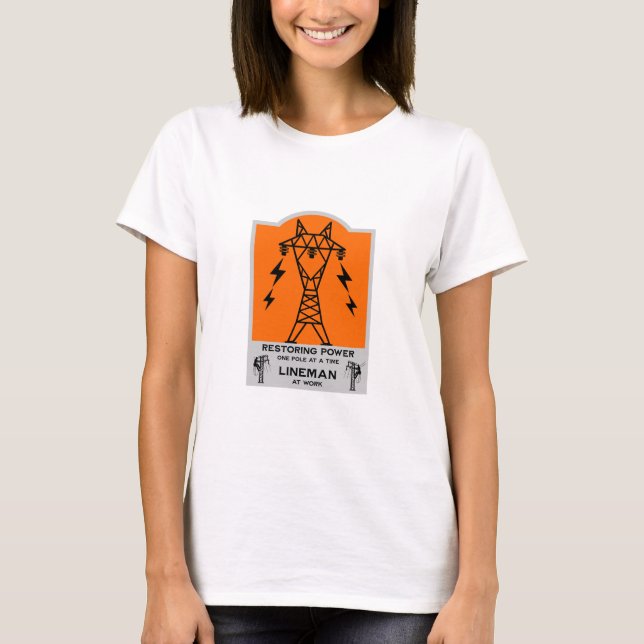 Power Electrical Lineman Gift T-Shirt (Front)