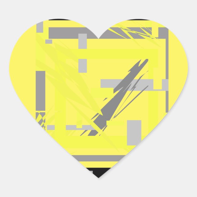 Power Energy Abstract Art Heart Sticker (Front)