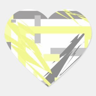 Power Energy Abstract Art Heart Sticker