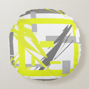 Power Energy Abstract Art Round Cushion