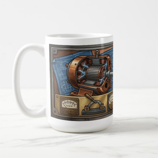 Power Engineer Electricians Gift  Coffee Mug (Left)