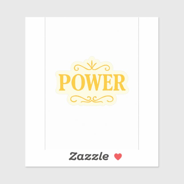 Power – FaithFuel Gold Luxe Sticker for Spiritual  (Sheet)